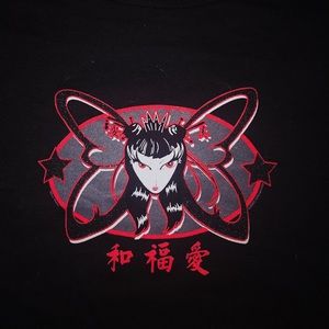 Cropped Vintage Anime Shirt